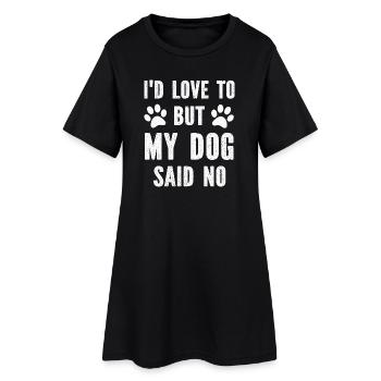 Chiens Chiens - Robe T-shirt Femme - noir - Devant