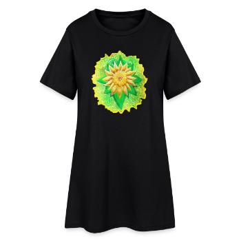 SeelenBlume - Sonja Ariel von Staden - Frauen T-Shirt-Kleid - Schwarz - Vorne