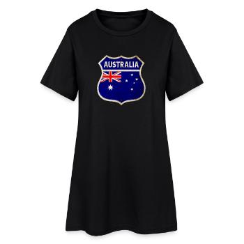 Conception des drapeaux des armoiries de l’Australie - Robe T-shirt Femme - noir - Devant