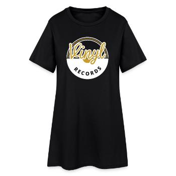 Vinyl Records - Women’s T-Shirt Dress - black - Front
