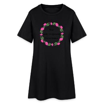 Une aide soignante formidable - couronne de fleurs - Robe T-shirt Femme - noir - Devant