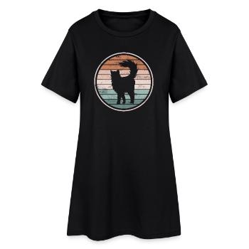 Chats Chats - Robe T-shirt Femme - noir - Devant