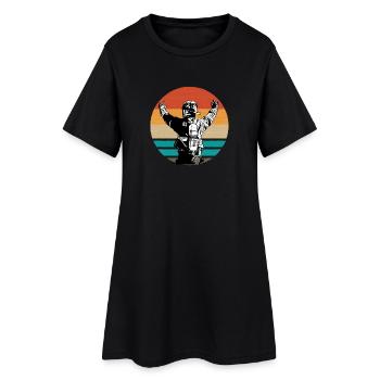 Duo Rétro Sunset - Robe T-shirt Femme - noir - Devant