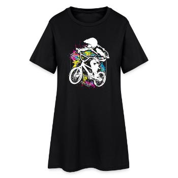 Vélo Bmx coloré - Vélo Bmx coloré - Coloré - Robe T-shirt Femme - noir - Devant