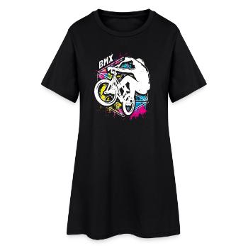 Vélo Bmx coloré - Vélo Bmx coloré - Robe T-shirt Femme - noir - Devant
