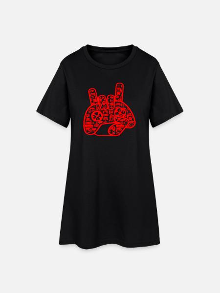 gamerr - Robe T-shirt Femme - noir