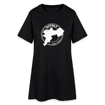 Offaly Irlande Comté | Timbre de contour de carte - Robe T-shirt Femme - noir - Devant