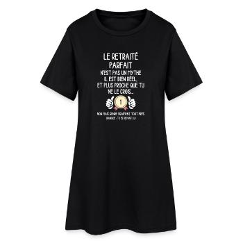 Le Retraité Parfait n'est pas un Mythe - Humour - Robe T-shirt Femme - noir - Devant