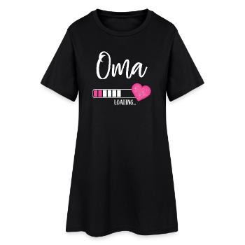 Oma Loading Herz Enkelin Mädchen Werdende Oma - Frauen T-Shirt-Kleid - Schwarz - Vorne