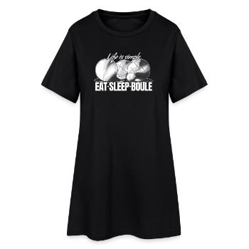 Boules de boules pour joueurs de pétanque - Robe T-shirt Femme - noir - Devant