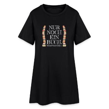 Nur Noch Ein Buch Versprochen Leseratte Bücherwurm - Frauen T-Shirt-Kleid - Schwarz - Vorne