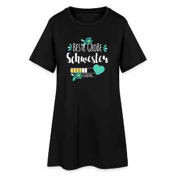 Beste Große Schwester Loading - Frauen T-Shirt-Kleid - Schwarz - Vorne