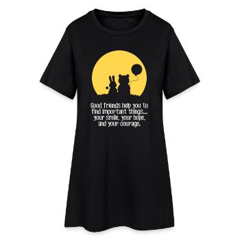 Smile, hope, courage - Women’s T-Shirt Dress - black - Front