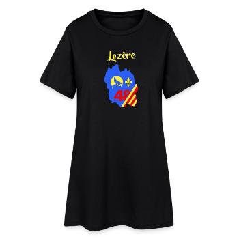 Lozère - Robe T-shirt Femme - noir - Devant