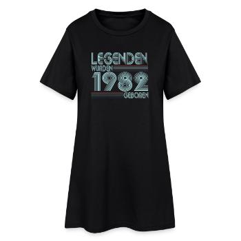 40th birthday 1982 Born for real legends - Women’s T-Shirt Dress - black - Front