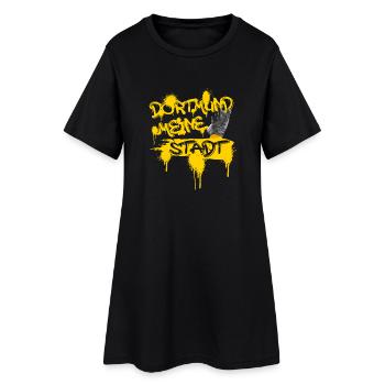 Dortmund meine Stadt Graffiti - Frauen T-Shirt-Kleid - Schwarz - Vorne