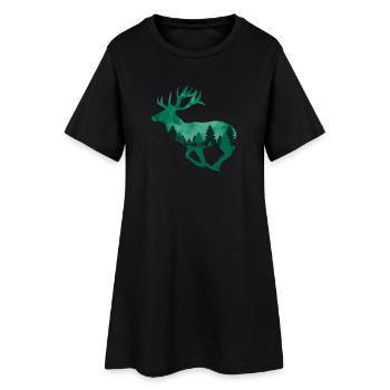 Changement climatique Protection de l’environnement Hirsch Durable - Robe T-shirt Femme - noir - Devant