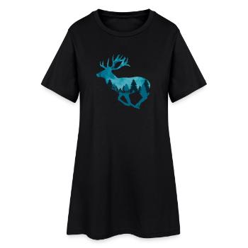 Changement climatique Protection de l’environnement Hirsch Durable - Robe T-shirt Femme - noir - Devant