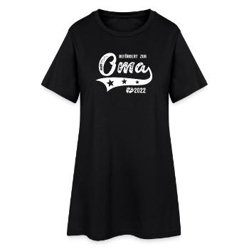 Befördert zur Oma 2022 Babyfüße Großmutter - Frauen T-Shirt-Kleid - Schwarz - Vorne