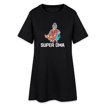 Superoma Lunettes Grand-mère Grand-mère Déclaration Grand-mère - Robe T-shirt Femme - noir - Devant