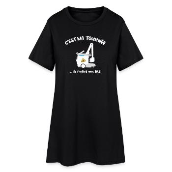 C'est ma tournée Cadeau Manip Radio Radiologie - Robe T-shirt Femme - noir - Devant