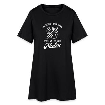 Alterheim Malen Spruch - Frauen T-Shirt-Kleid - Schwarz - Vorne