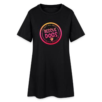 Rettungshund Suchhund Diensthund Pfote - Frauen T-Shirt-Kleid - Schwarz - Vorne
