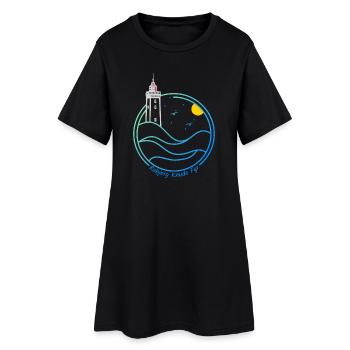 Leuchtturm Rubjerg Knude auf der Düne in Dänemark - Frauen T-Shirt-Kleid - Schwarz - Vorne