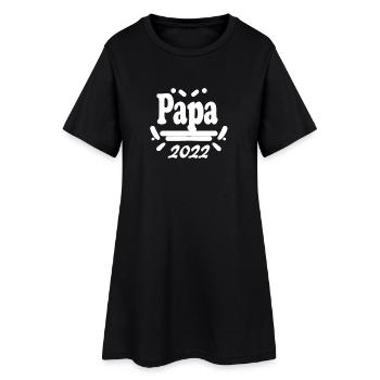 Papa 2022 - Vater 2022 - Frauen T-Shirt-Kleid - Schwarz - Vorne