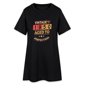Vintage 1950 Né Perfection des années 50 - Robe T-shirt Femme - noir - Devant