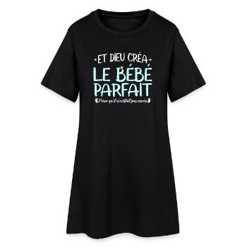 Et dieu créa le bébé parfait body mignon naissance - Robe T-shirt Femme - noir - Devant