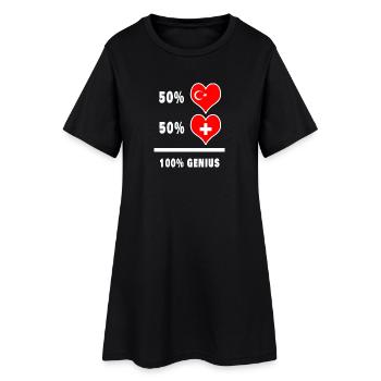 La Suisse et la Turquie génie /Présent - Robe T-shirt Femme - noir - Devant