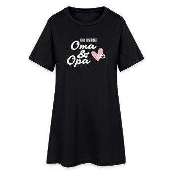Schwangerschaft verkünden - Oma und Opa 2023 - Frauen T-Shirt-Kleid - Schwarz - Vorne