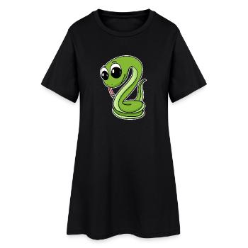 Serpent vert - Robe T-shirt Femme - noir - Devant