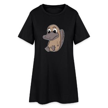 Ornithorynque - Robe T-shirt Femme - noir - Devant