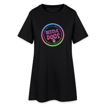 Rettungshund Suchhund Diensthund Pfote - Frauen T-Shirt-Kleid - Schwarz - Vorne