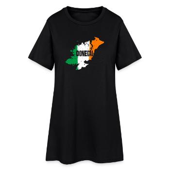 | du comté de Donegal Irlande Contour de la carte du drapeau - Robe T-shirt Femme - noir - Devant