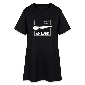 | Ameland Conception de timbres Island Silhouette - Robe T-shirt Femme - noir - Devant