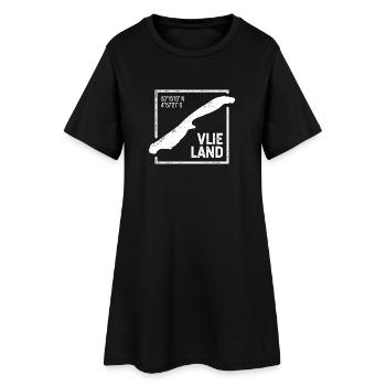 | Vlieland Conception de timbres Island Silhouette - Robe T-shirt Femme - noir - Devant