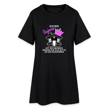 Bauherrin Hausbau - Frauen T-Shirt-Kleid - Schwarz - Vorne