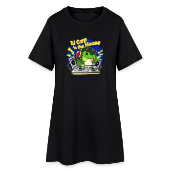 DJ Carp In The House Design de pêche drôle - Robe T-shirt Femme - noir - Devant