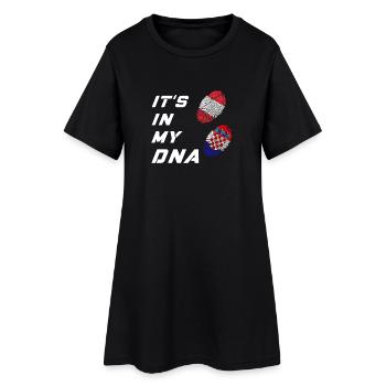 C'est inscrit dans mon ADN, la Croatie et - Robe T-shirt Femme - noir - Devant