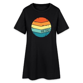 retro symbol kreis Kreise Logo symbole classic - Frauen T-Shirt-Kleid - Schwarz - Vorne