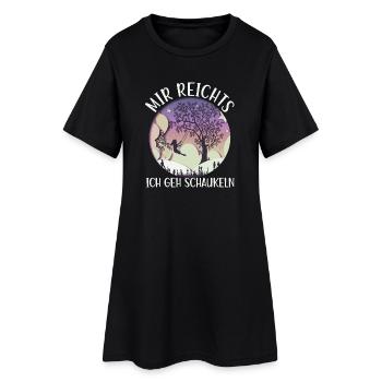 Mir Reichts Ich Geh Schaukeln Mädchen auf Schaukel - Frauen T-Shirt-Kleid - Schwarz - Vorne