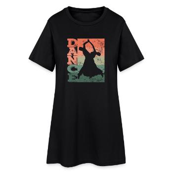 Danse Standard Couple Valse Viennoise Standard - Robe T-shirt Femme - noir - Devant