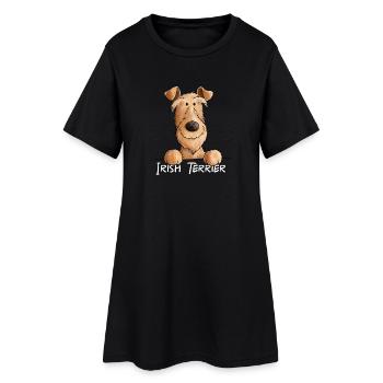 Irish Terrier Dog I Dog breed - Women’s T-Shirt Dress - black - Front