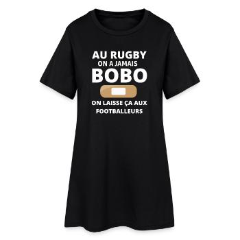 rugby, rugby sport, rugby humour, rugbyman - Robe T-shirt Femme - noir - Devant