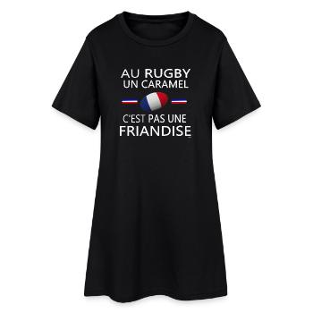 rugby, rugby sport, rugby humour, rugbyman - Robe T-shirt Femme - noir - Devant
