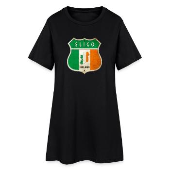 Sligo Irlande Armoiries Drapeaux Design - Robe T-shirt Femme - noir - Devant