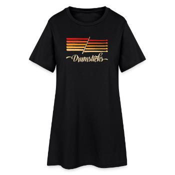 Drummer Drumsticks " Drumsticks » - Robe T-shirt Femme - noir - Devant